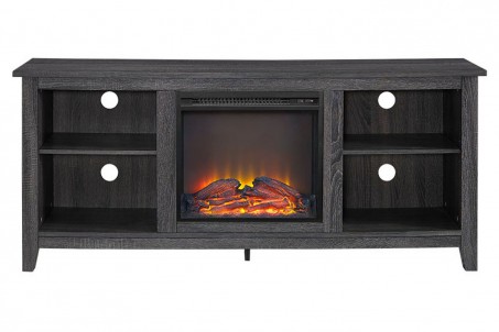 Wood Console with Fireplace TV Stand for TV's up to 65" - Saracina Home