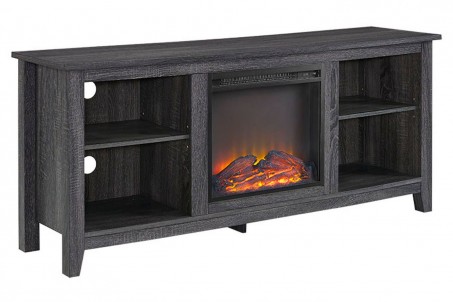 Wood Console with Fireplace TV Stand for TV's up to 65" - Saracina Home
