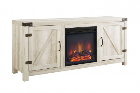 58" Barn Door Fireplace TV Stand - Saracina Home