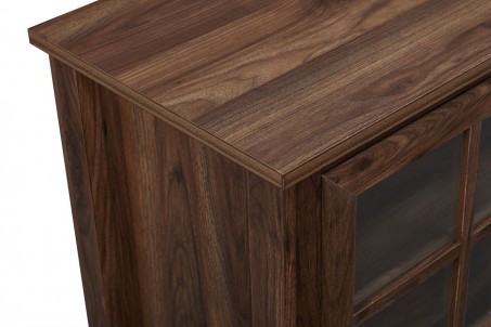 Farmhouse Wood Fireplace Glass Door TV Stand - Saracina Home