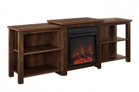 Tiered Open Shelf Fireplace Console TV Stand for TVs up to 80" - Saracina Home